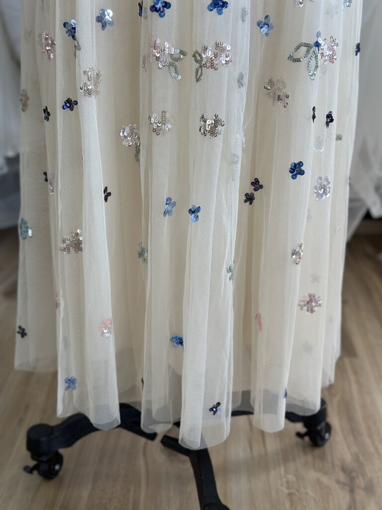 Needle & Thread Sequined Dress And Cape Medium/Large