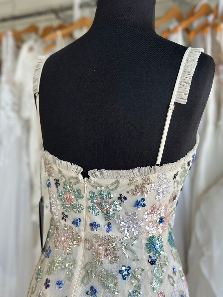 Needle & Thread Sequined Dress And Cape Medium/Large