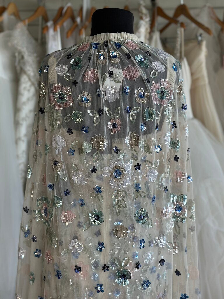 Needle & Thread Sequined Dress And Cape Medium/Large