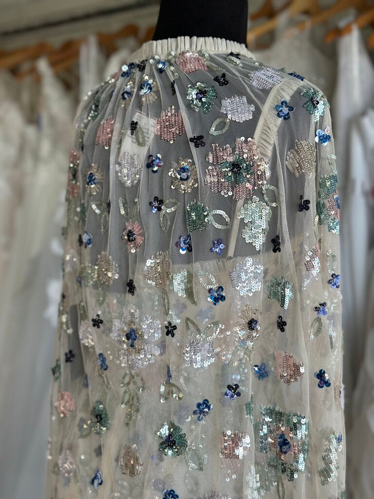 Needle & Thread Sequined Dress And Cape Medium/Large