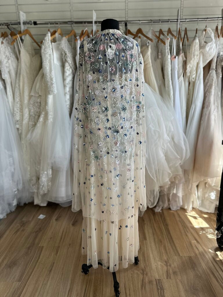 Needle & Thread Sequined Dress And Cape Medium/Large