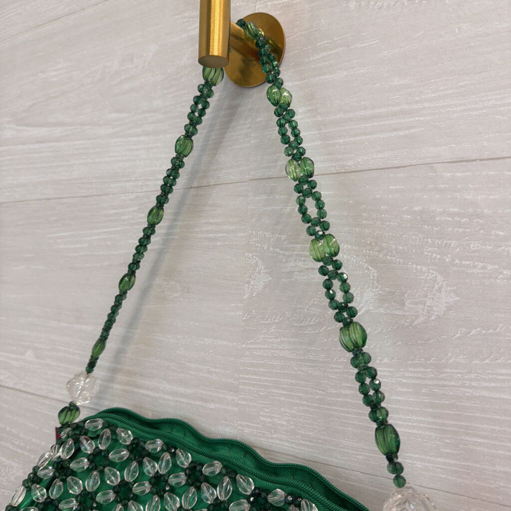 Green and Clear Beaded Bag