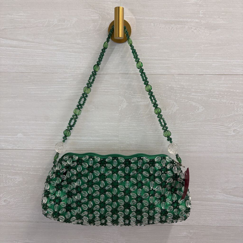 Green and Clear Beaded Bag