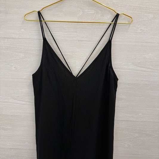Silk and Salt Black Wide Leg Jumpsuit Medium