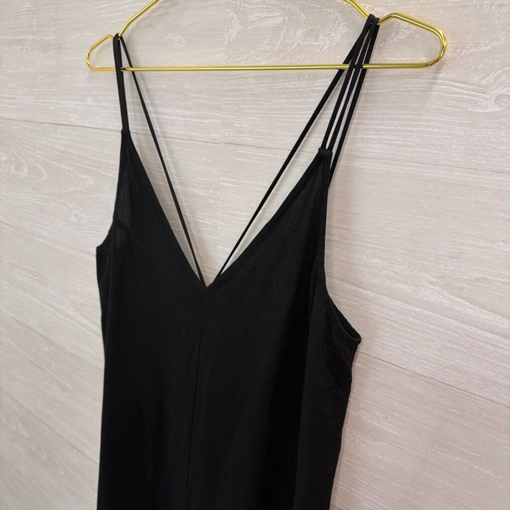 Silk and Salt Black Wide Leg Jumpsuit Medium