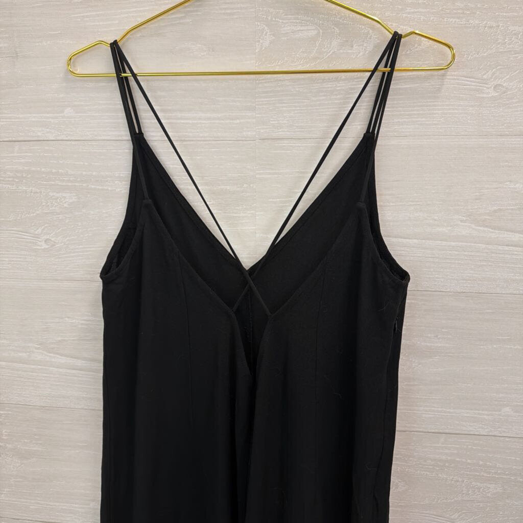 Silk and Salt Black Wide Leg Jumpsuit Medium