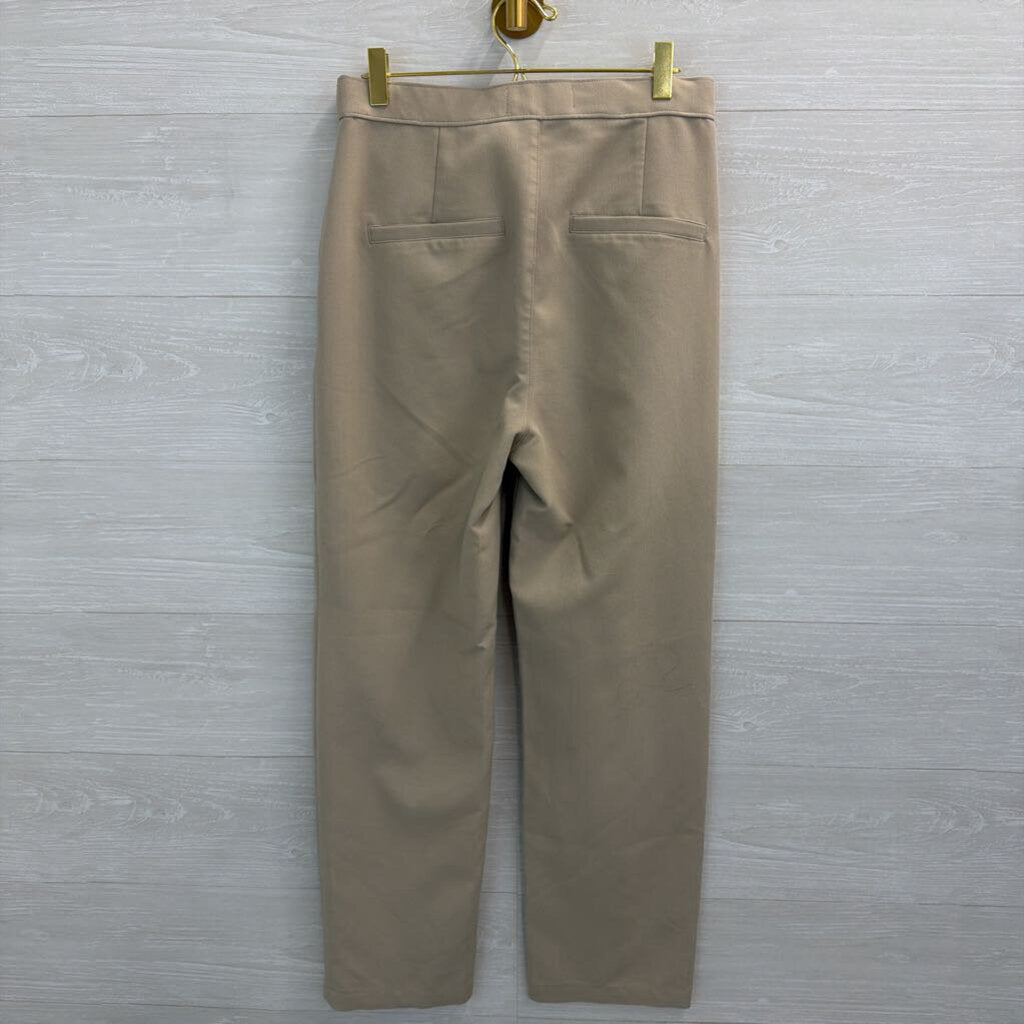 Abercrombie and Fitch Beige Cross Waist Wide Leg Trouser Pants Small