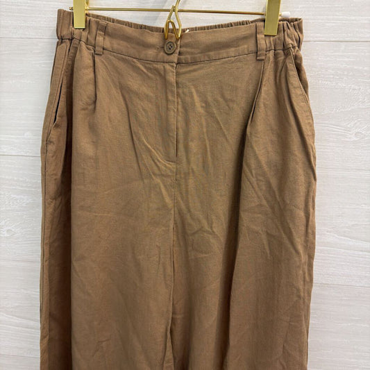 Open Edit Brown Wide Leg Trouser Pants Small