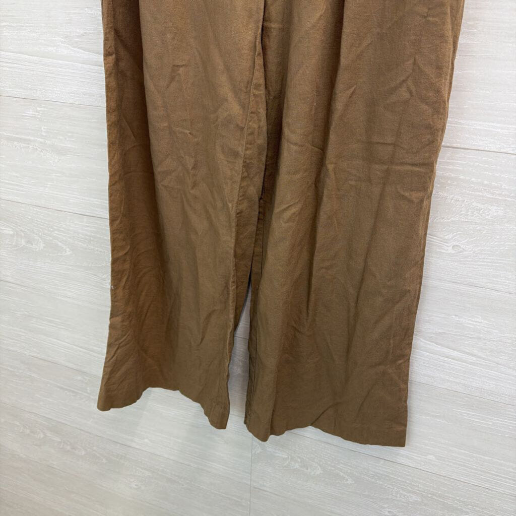 Open Edit Brown Wide Leg Trouser Pants Small