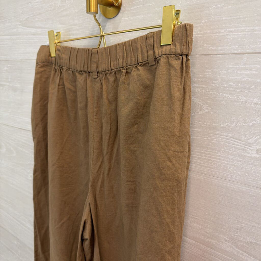 Open Edit Brown Wide Leg Trouser Pants Small