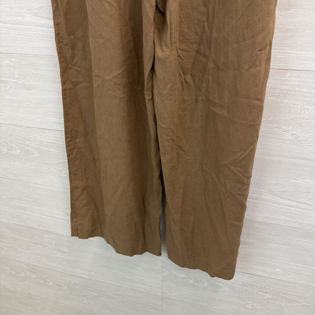 Open Edit Brown Wide Leg Trouser Pants Small