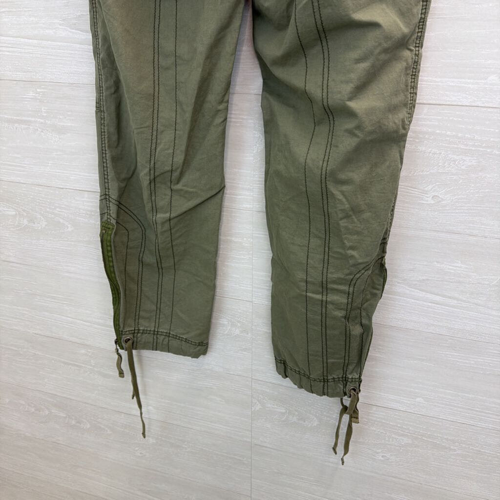 Vintage Abercrombie Green Wide Leg Cargo Pants 8