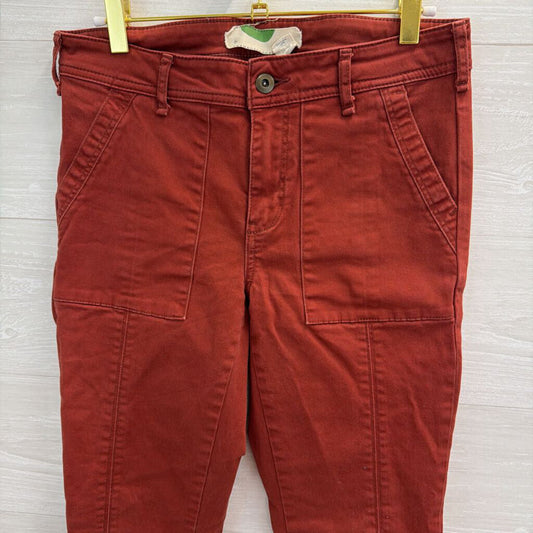 Anthropologie Burnt Red Skinny Leg Pants 27