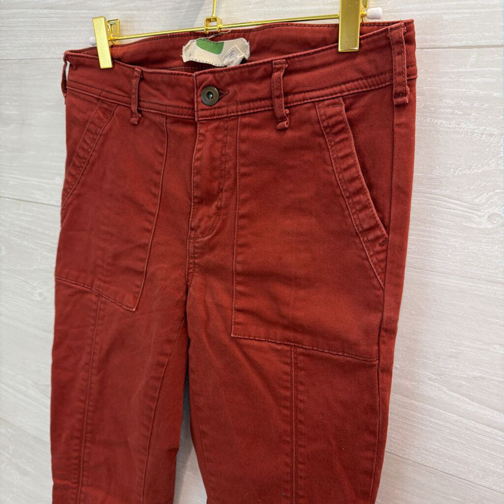 Anthropologie Burnt Red Skinny Leg Pants 27