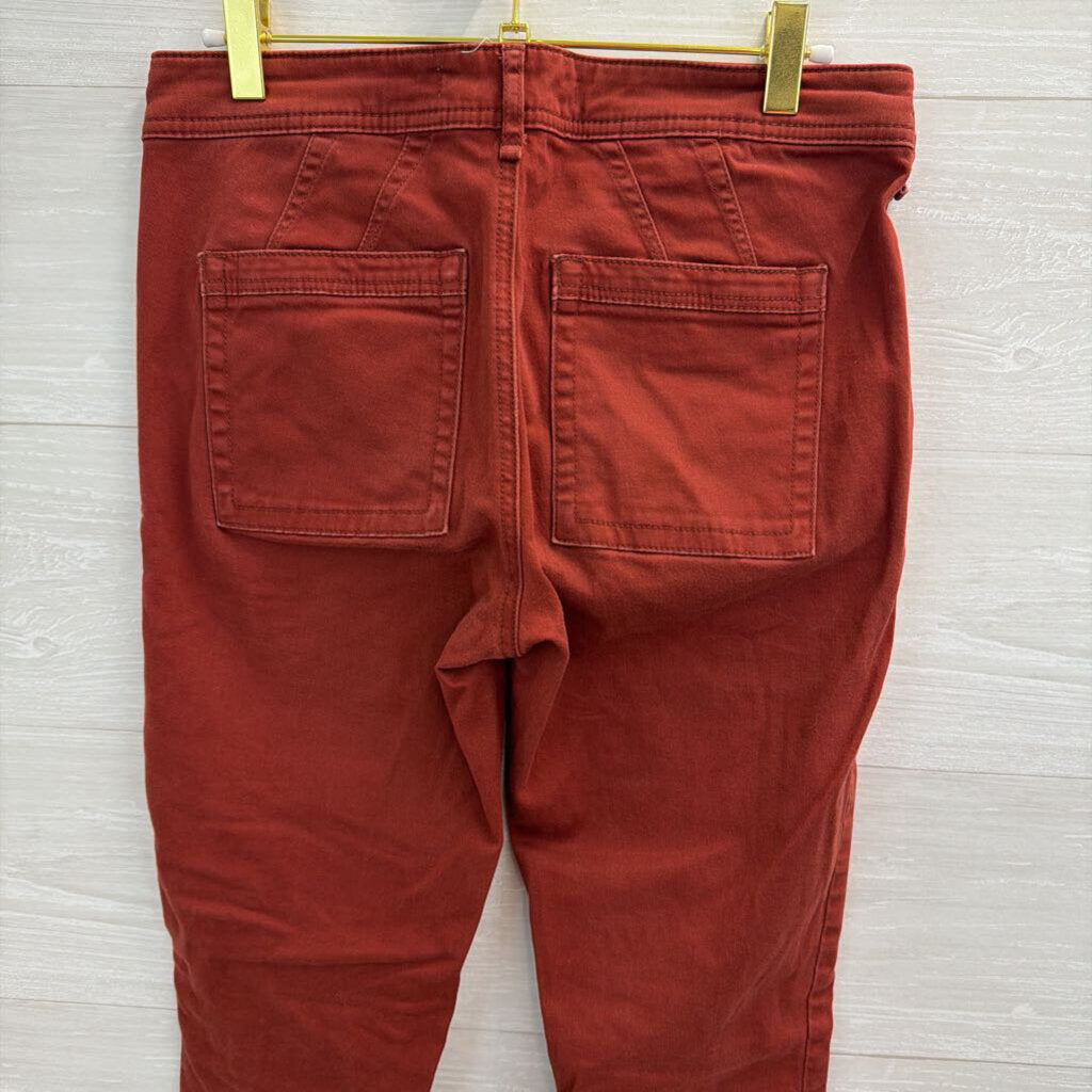 Anthropologie Burnt Red Skinny Leg Pants 27