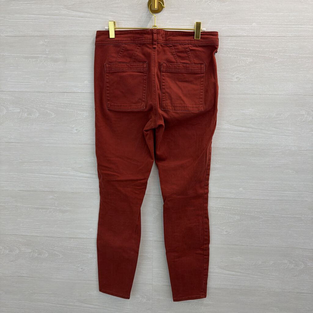 Anthropologie Burnt Red Skinny Leg Pants 27