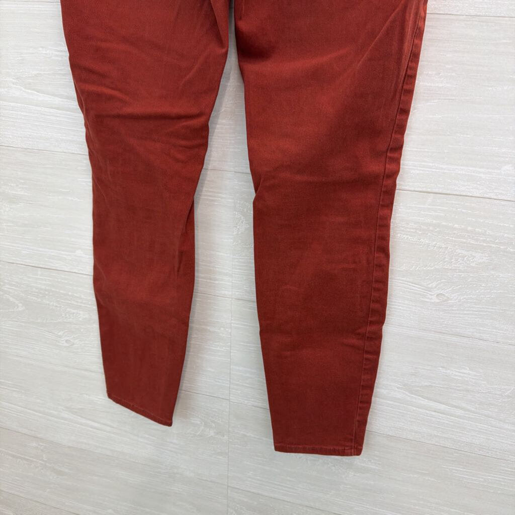 Anthropologie Burnt Red Skinny Leg Pants 27