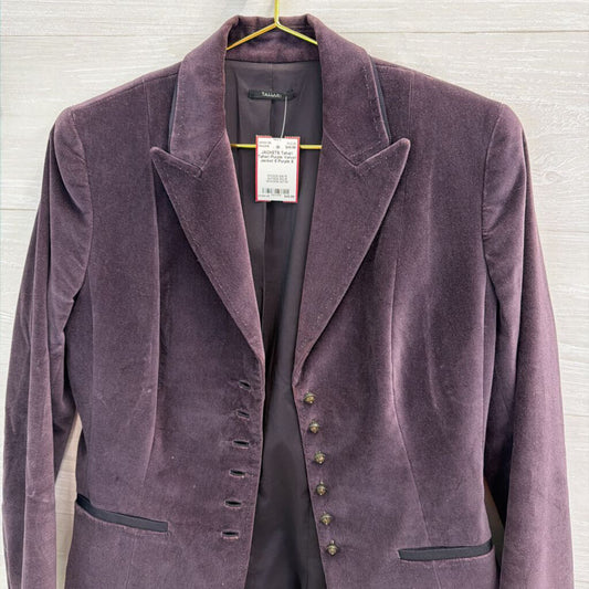Tahari Purple Velvet Jacket 8