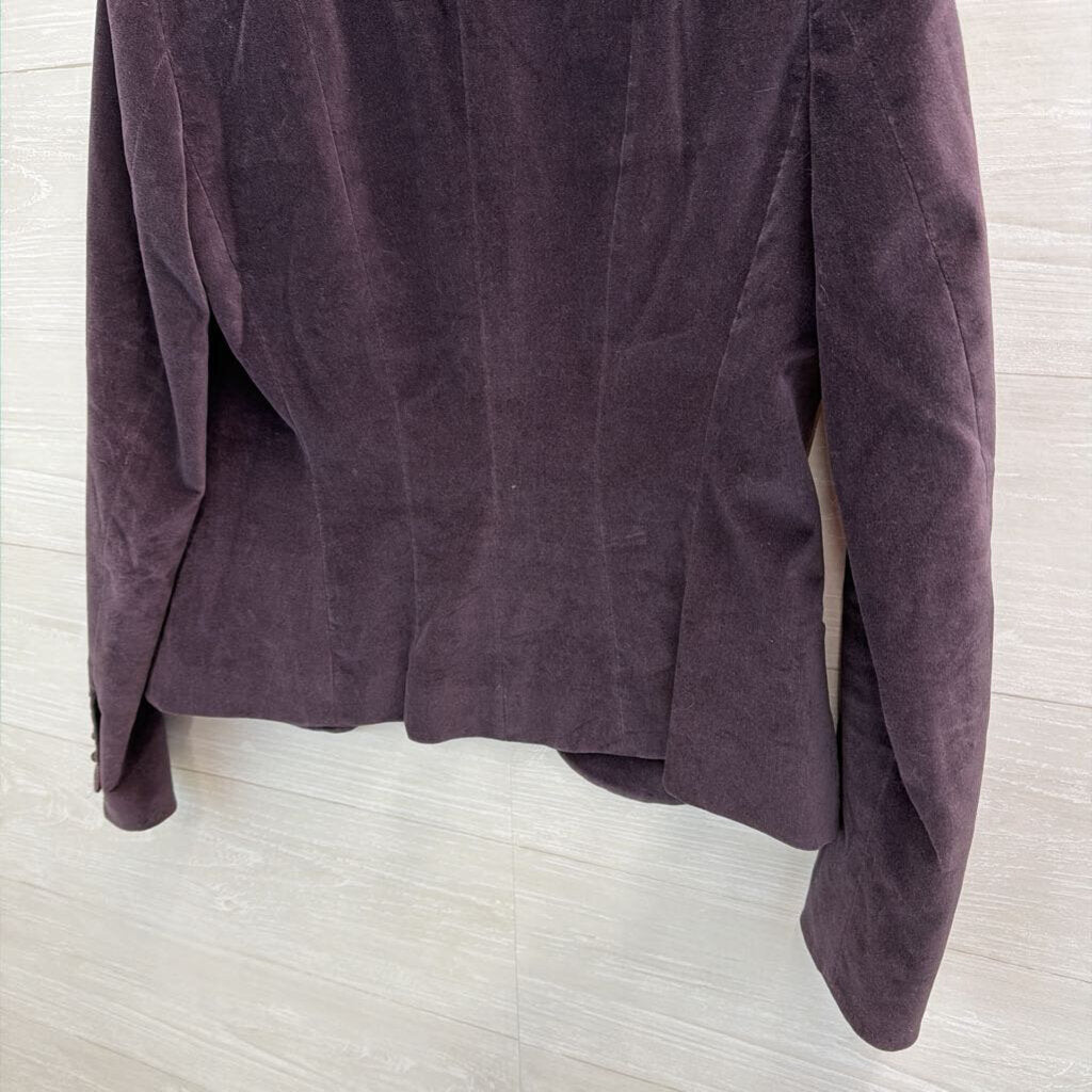Tahari Purple Velvet Jacket 8