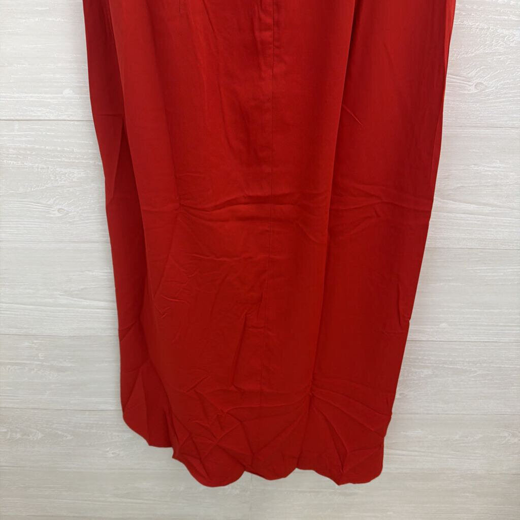 Lulus Burnt Orange Ruched Detail Midi Dress Medium