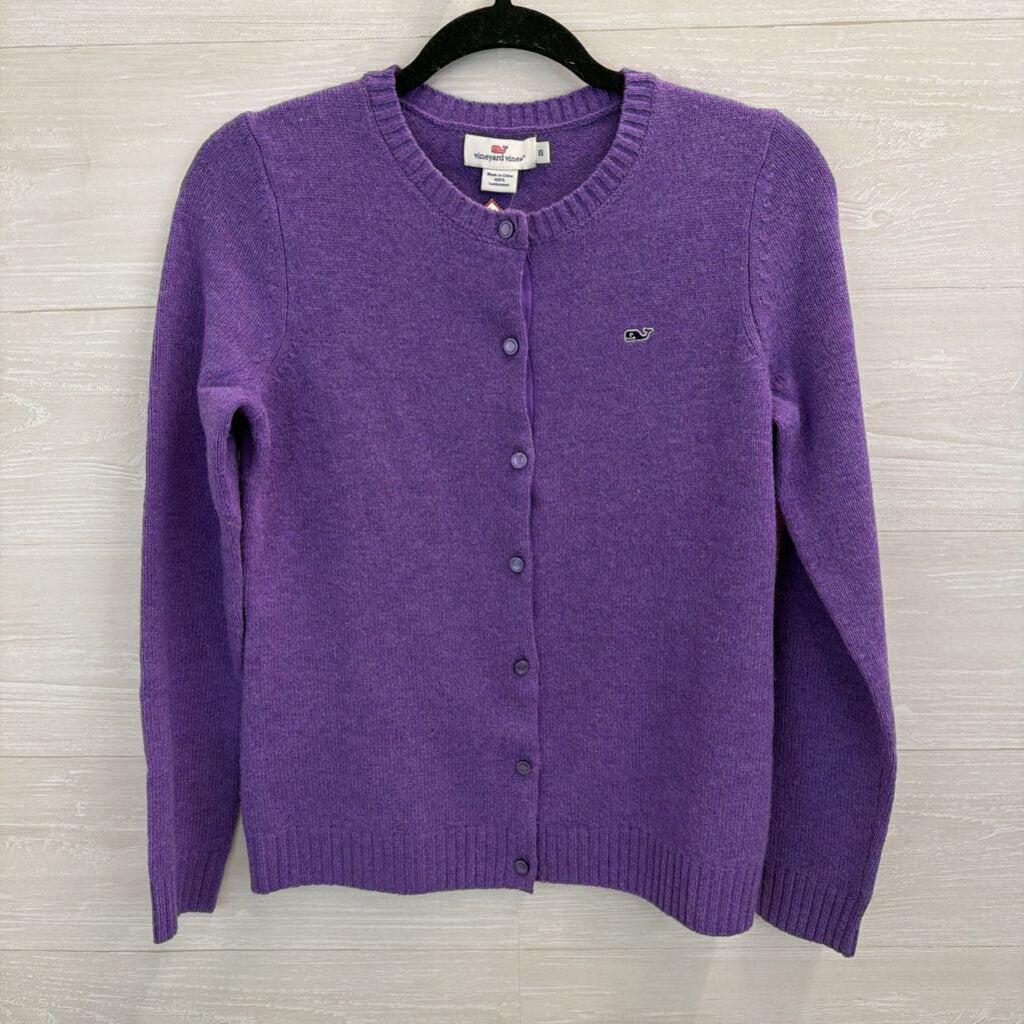 Vineyard Vines Purple Knit Cardigan Sweater Extra Small