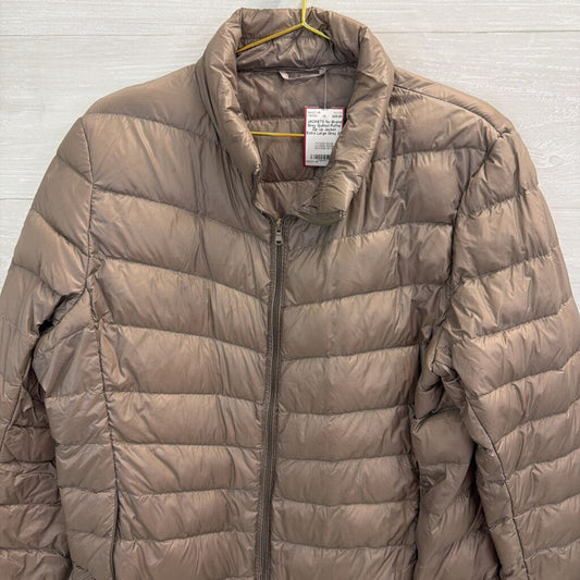 Grey Quilted Puffer Zip Up Jacket Extra Large