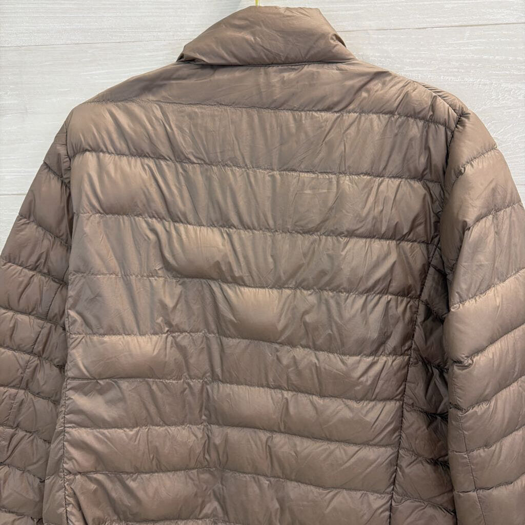 Grey Quilted Puffer Zip Up Jacket Extra Large