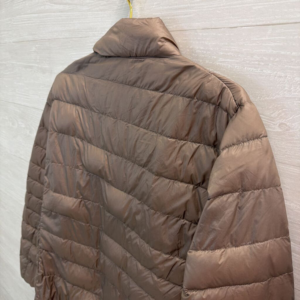 Grey Quilted Puffer Zip Up Jacket Extra Large