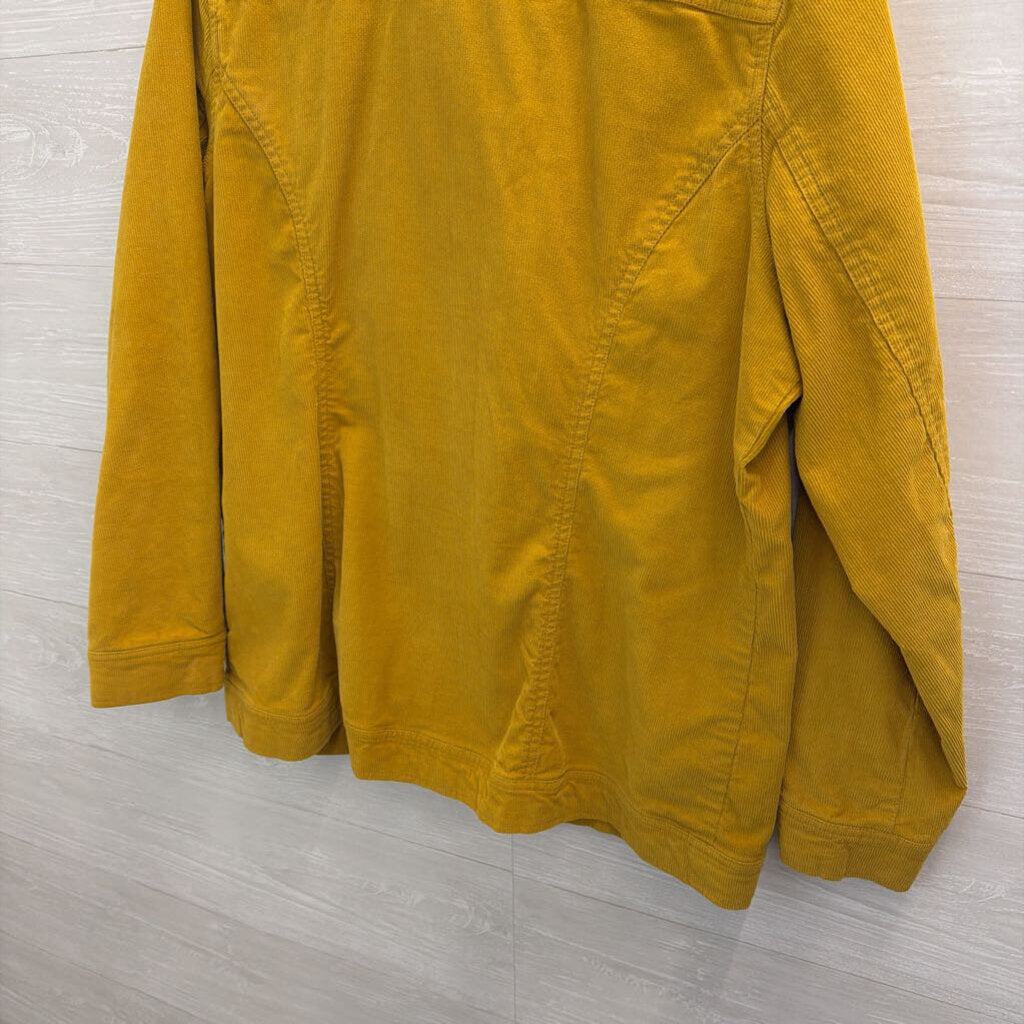 D and Co Yellow Corduroy Zip Up Jacket Large