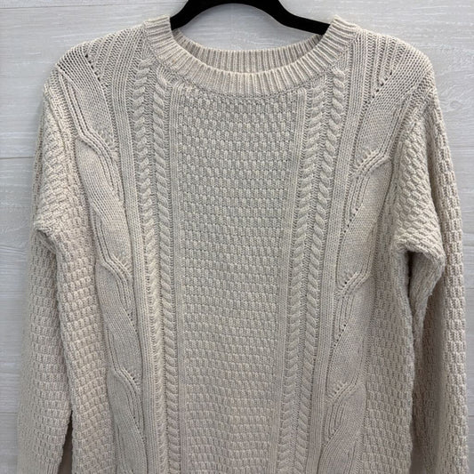 Gap Grey Cable Knit Long Sleeve Sweater Top Small
