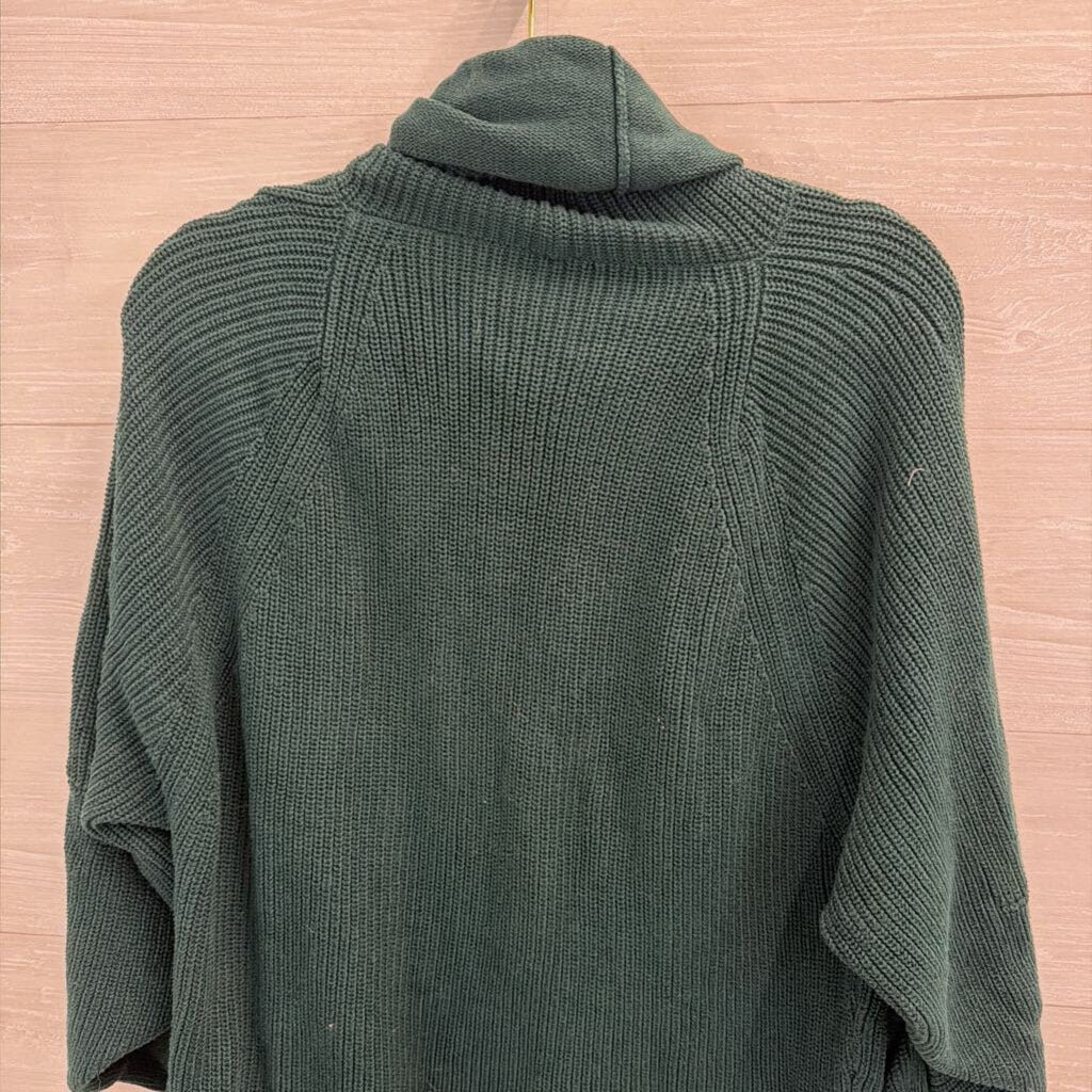Cabi Dark Green Knit Turtleneck Sweater Small
