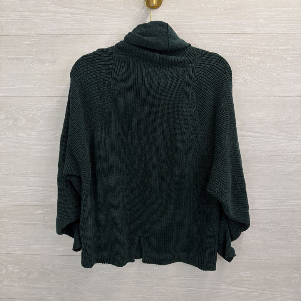 Cabi Dark Green Knit Turtleneck Sweater Small