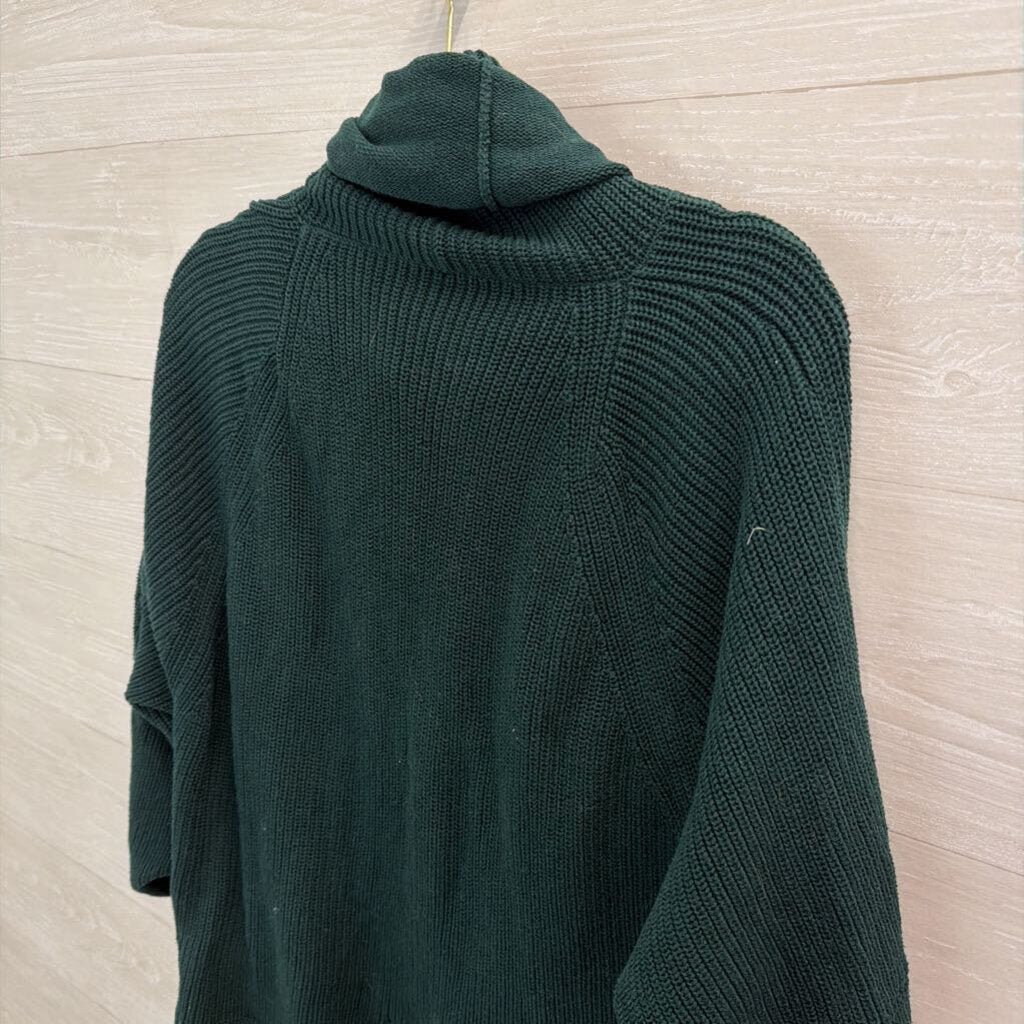 Cabi Dark Green Knit Turtleneck Sweater Small