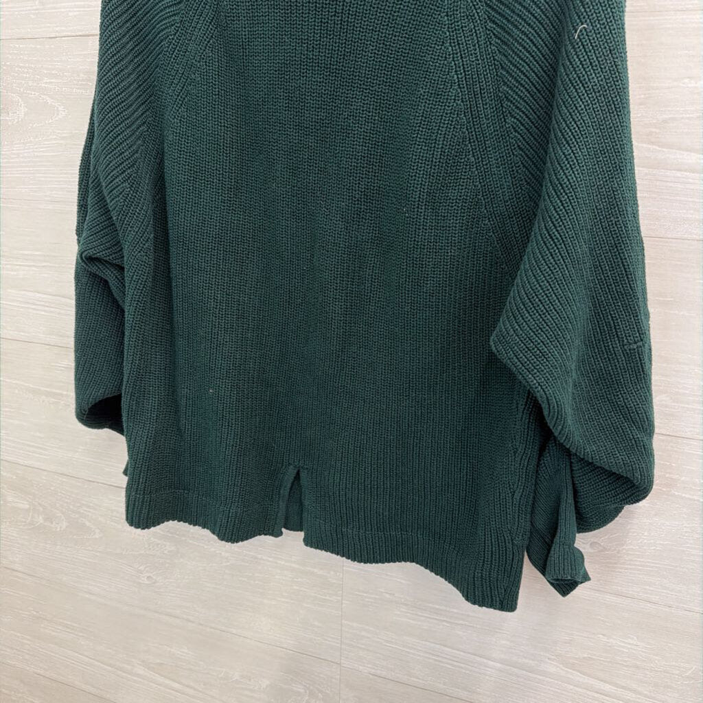 Cabi Dark Green Knit Turtleneck Sweater Small