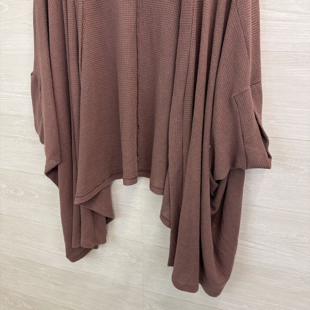 Promesa Purple Knit Slouchy Open Front Wrap Top Small