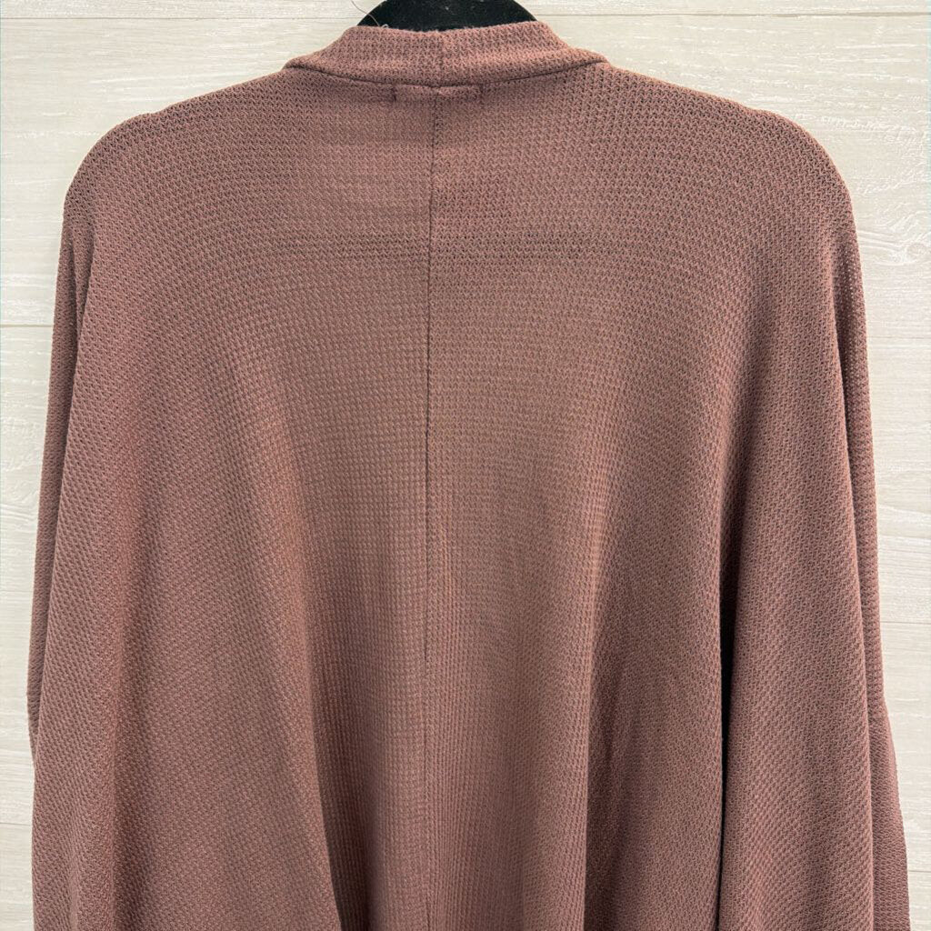 Promesa Purple Knit Slouchy Open Front Wrap Top Small