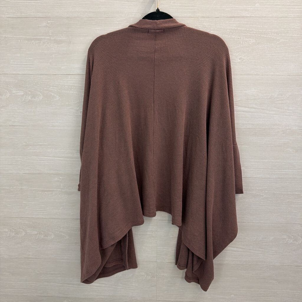Promesa Purple Knit Slouchy Open Front Wrap Top Small