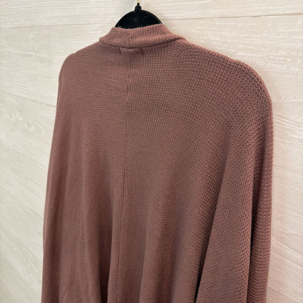 Promesa Purple Knit Slouchy Open Front Wrap Top Small