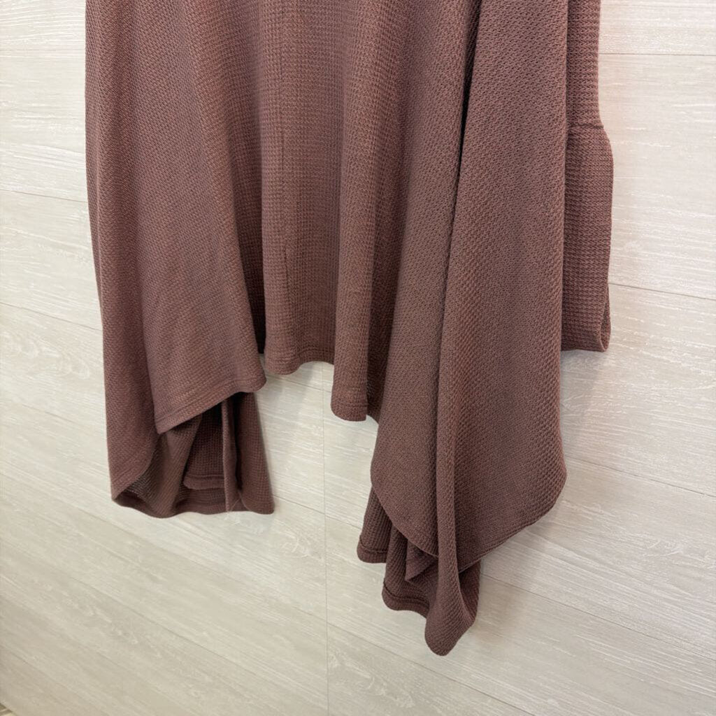 Promesa Purple Knit Slouchy Open Front Wrap Top Small