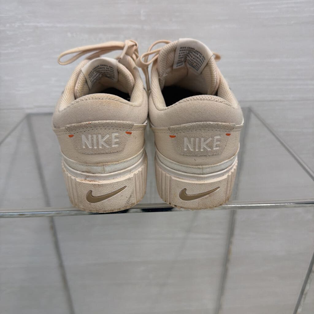 Nike Beige/ White Court Legacy Life Sneakers 7.5