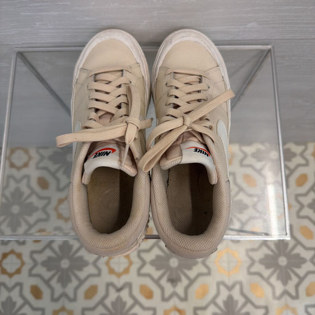 Nike Beige/ White Court Legacy Life Sneakers 7.5