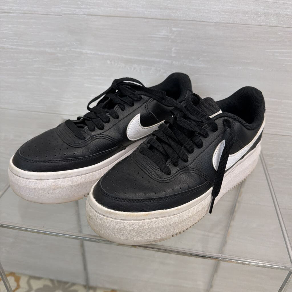 Nike Black/ White Court Vision Alta Sneakers 8.5