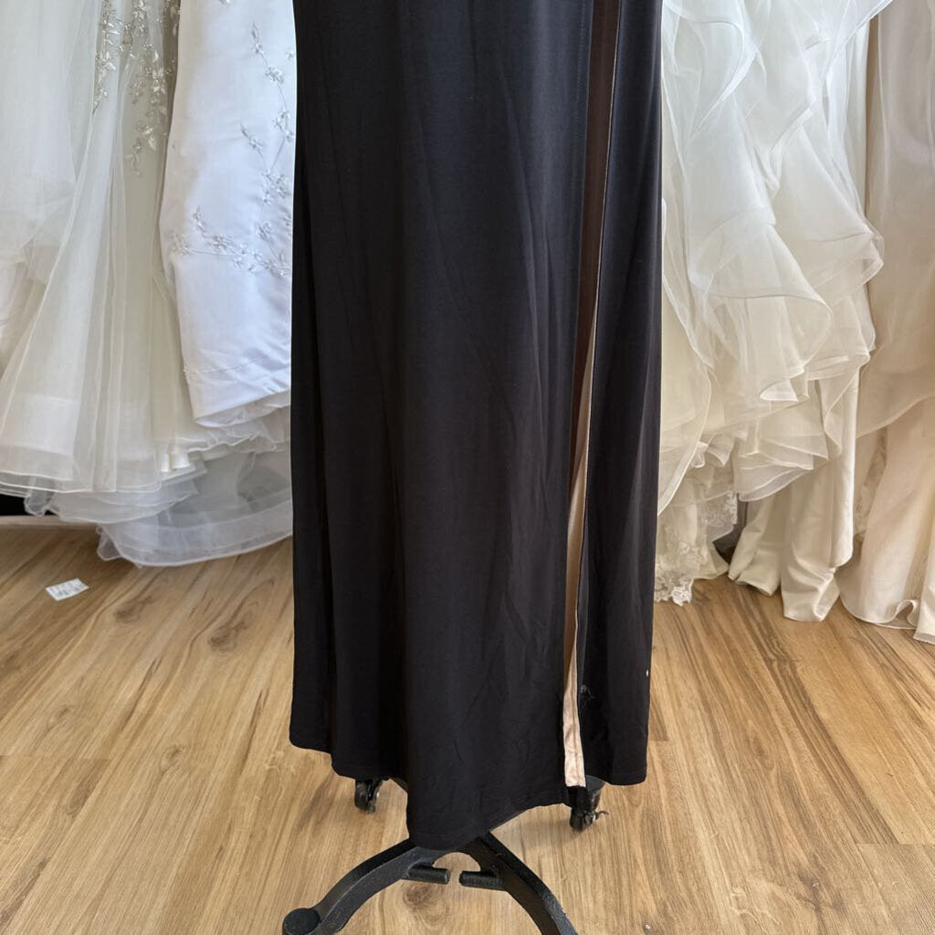City Studio Black Off Shoulder Fitted Long Formal Dress 7