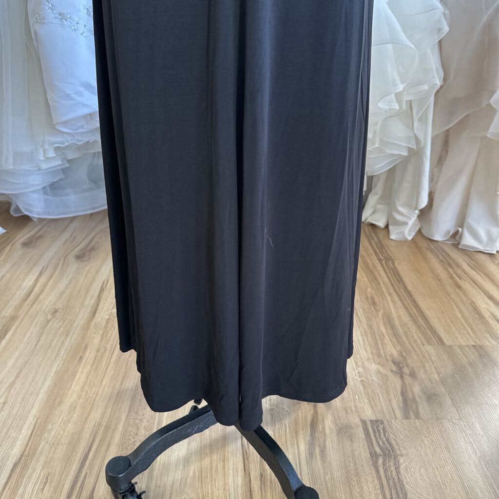City Studio Black Off Shoulder Fitted Long Formal Dress 7