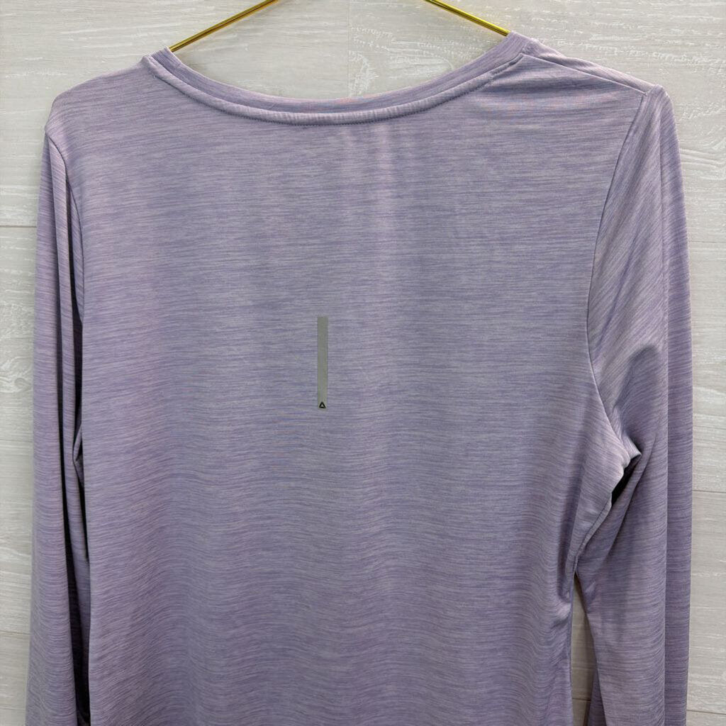 Reebok Purple Long Sleeve Athletic Top Large