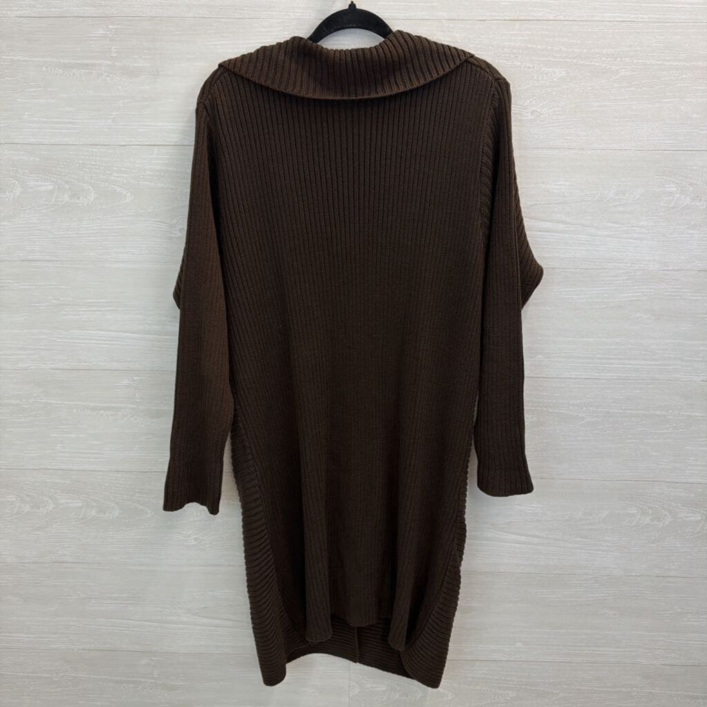Putorti Brown Knit Long Button Front Sweater Large