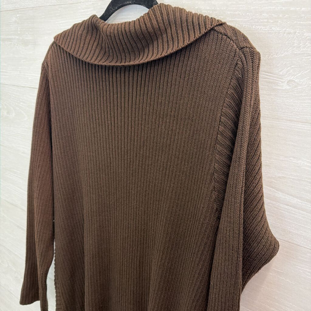 Putorti Brown Knit Long Button Front Sweater Large