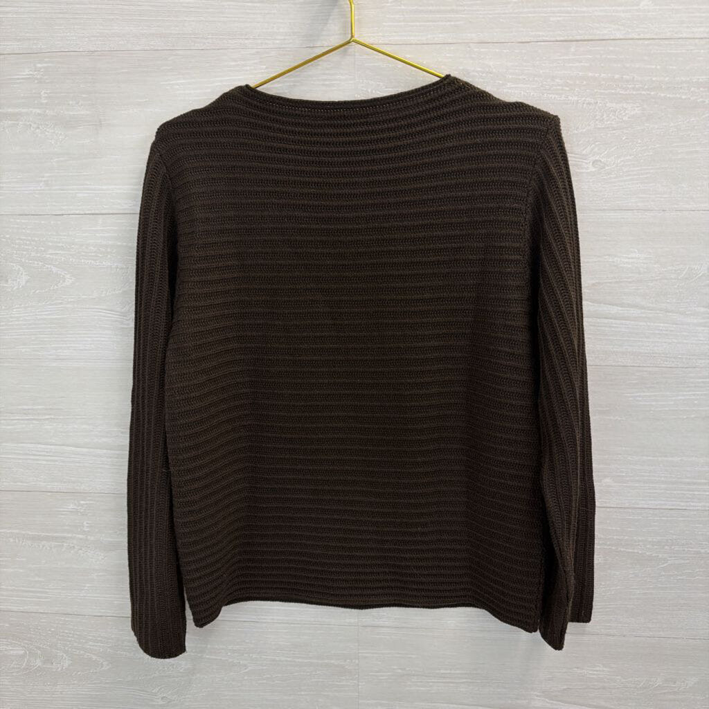 misstwidd Brown Knit Long Sleeve Sweater Top Large