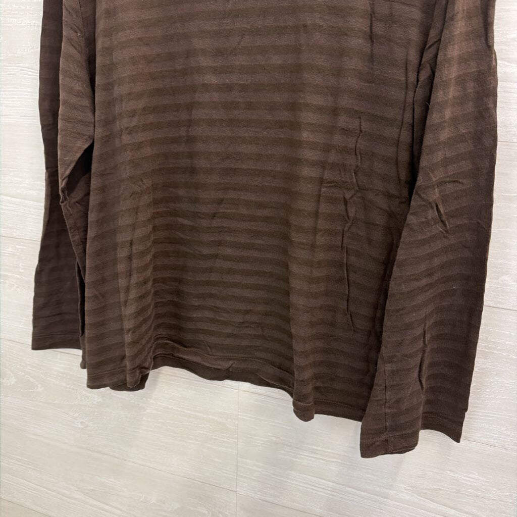 Habitat Brown Striped Long Sleeve Top Large