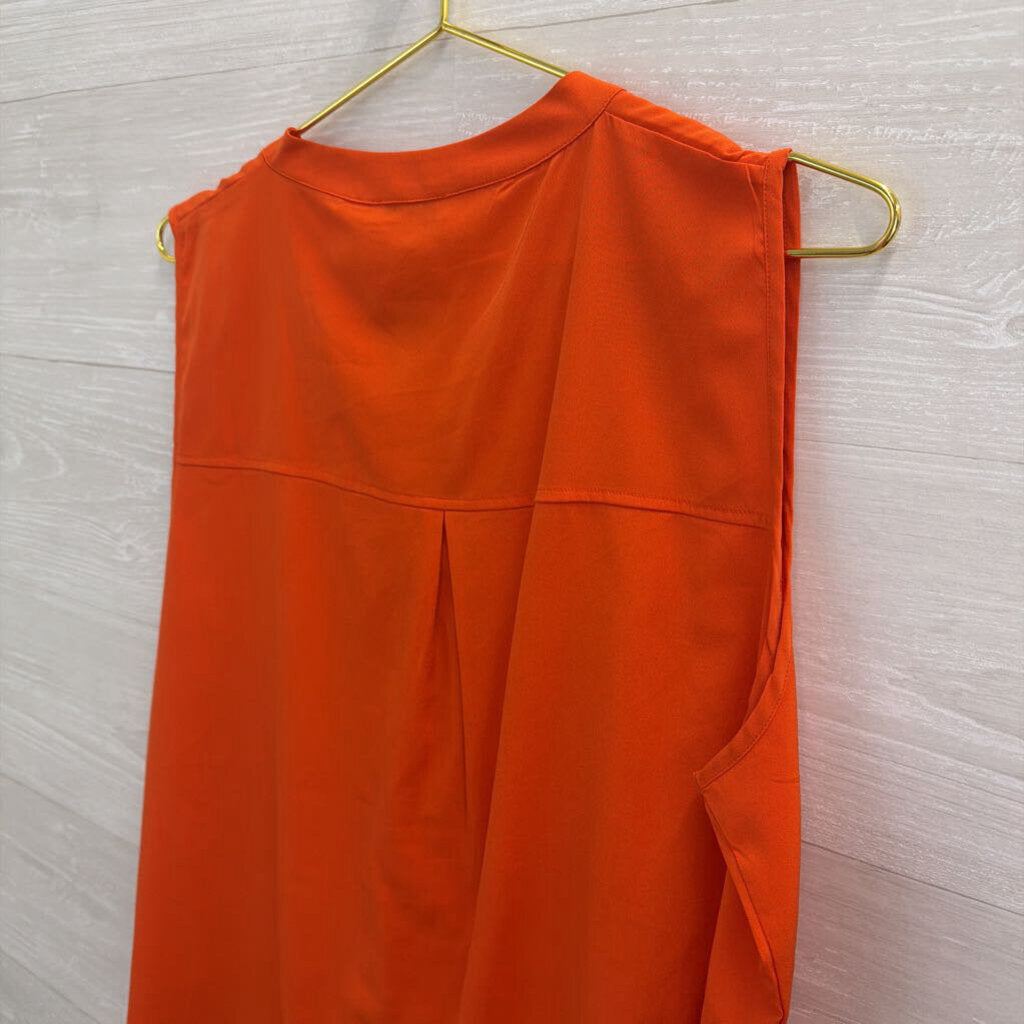 Ug Apparel Orange Virginia Tech Button Front Sleeveless Top Extra Large